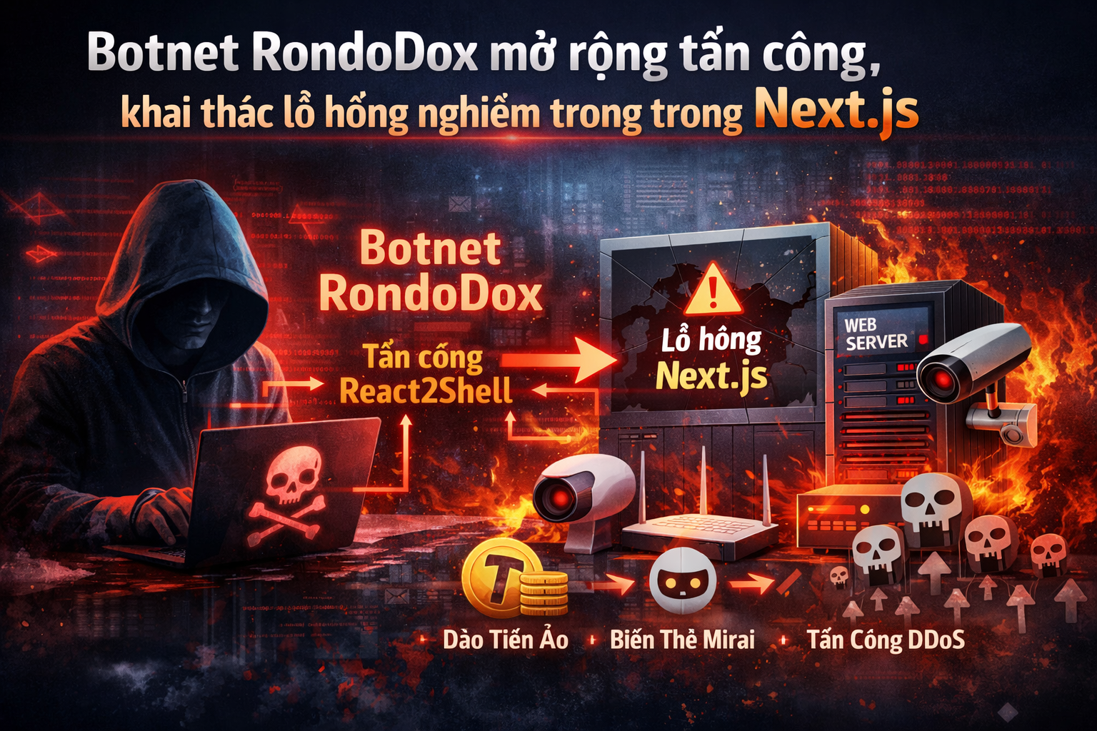 hệ thống bị chiếm quyền trở thành công cụ đào tiền ảo làm bàn đạp cho các cuộc tấn công mạng