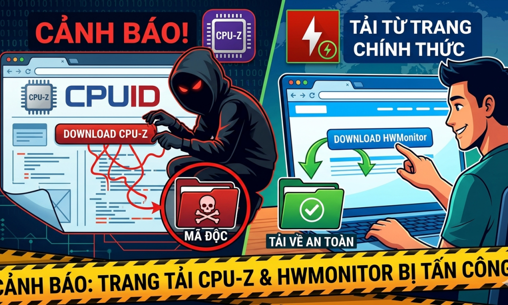 Website CPU-Z gặp sự cố bảo mật, người dùng đối mặt nguy cơ tải nhầm mã độc
